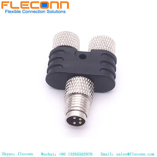 Connettore M8 4P tipo Y maschio-femmina