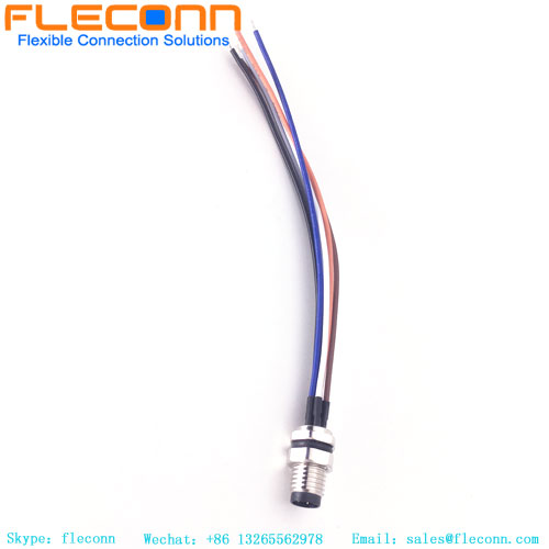 Cavo impermeabile per presa connettore per montaggio a pannello posteriore maschio e femmina IP67 M8 3 4 5 6 8 pin