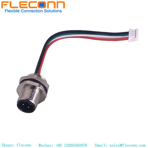 M12-X 8 Pin Female Panel Mount Connector