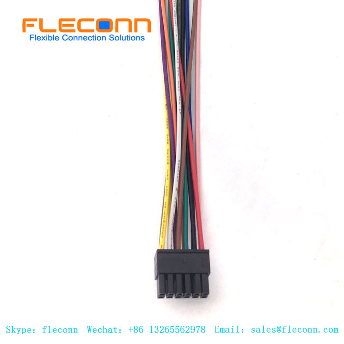 Cablaggio cavo femmina Micro Fit 3.0 Molex 43025 12 pin passo 3.0