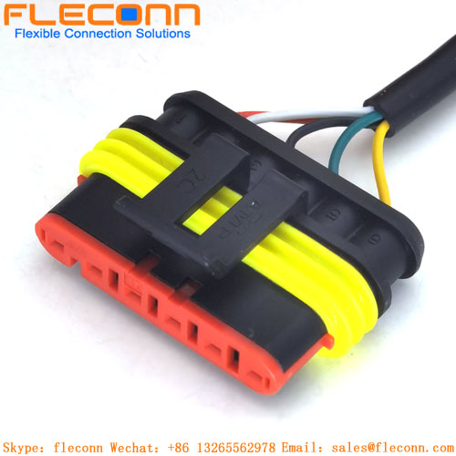282403-1 Connettore automatico a 6 pin per cavo femmina impermeabile TE Amp Super Seal serie 1.5