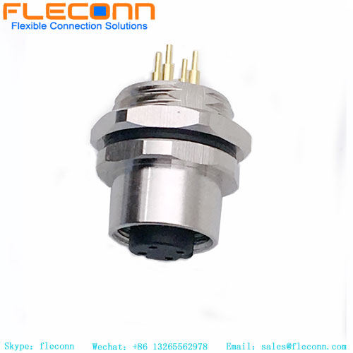 Connettore per montaggio a pannello M12 a 4 pin