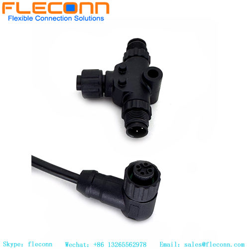 Adattatore splitter a T con codifica A M12 a 4 pin Splitter sensore con spina M12