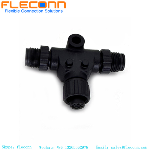 Adattatore splitter a T con codifica A M12 a 4 pin Splitter sensore con spina M12