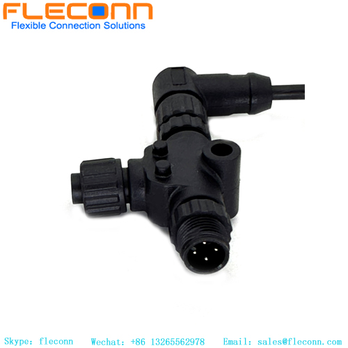Adattatore splitter a T con codifica A M12 a 4 pin Splitter sensore con spina M12