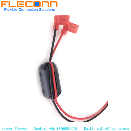 Cablaggio terminale personalizzato KK396 2p rosso e nero con anello magnetico