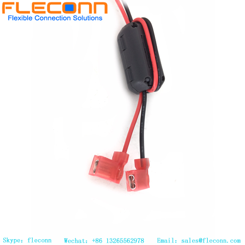 Cablaggio terminale personalizzato KK396 2p rosso e nero con anello magnetico