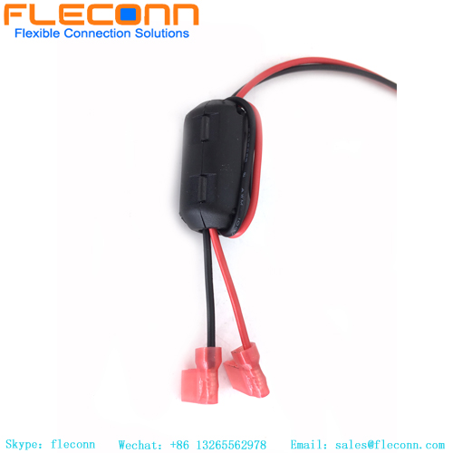 Cablaggio terminale personalizzato KK396 2p rosso e nero con anello magnetico