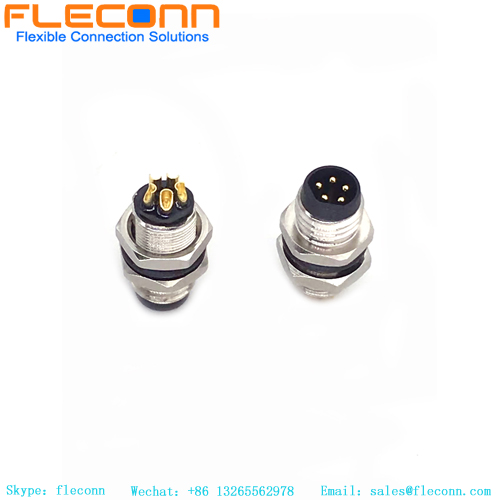 Connettore maschio per montaggio a pannello M8 a 5 pin