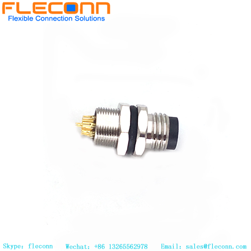 Connettore maschio per montaggio a pannello M8 a 8 pin