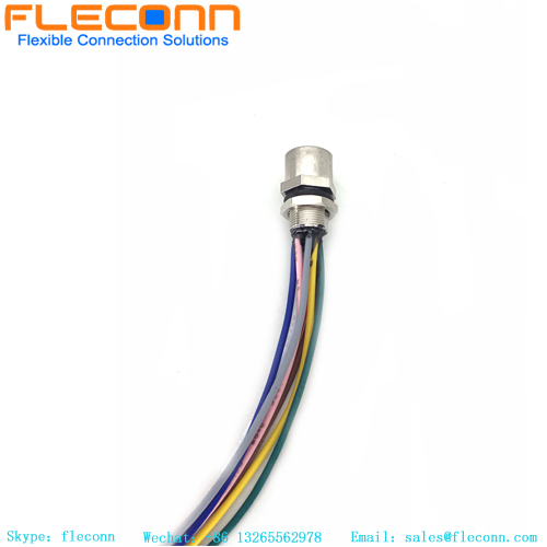 Cablaggio connettore femmina per montaggio a pannello con codifica A M12 a 8 pin