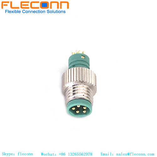 Connettore stampaggio codice B M8 maschio a 5 pin