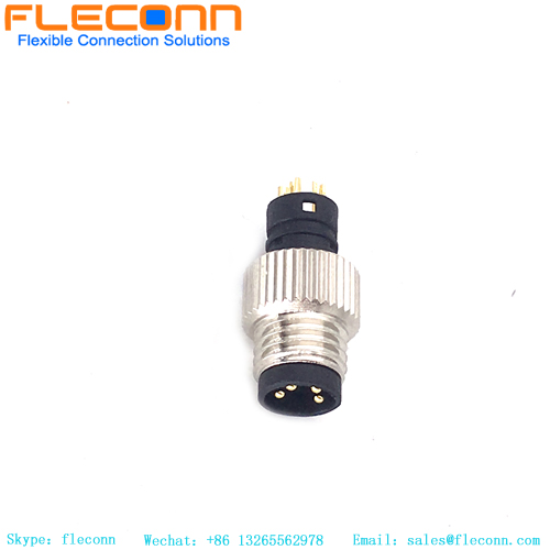 Presa sovrastampata maschio M8 a 4 pin