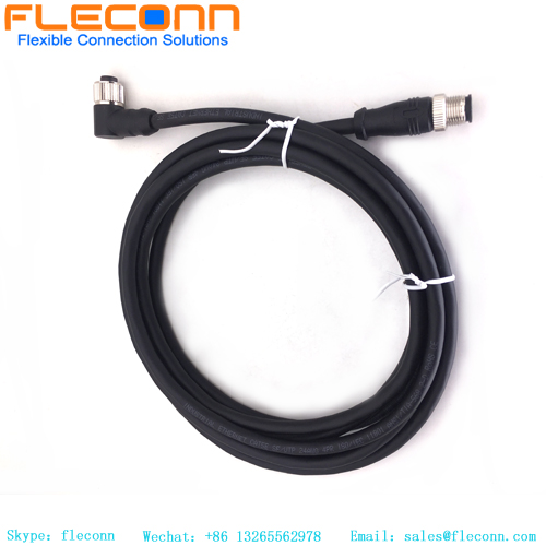 M12 5 Pole Straight Male Connector Cable