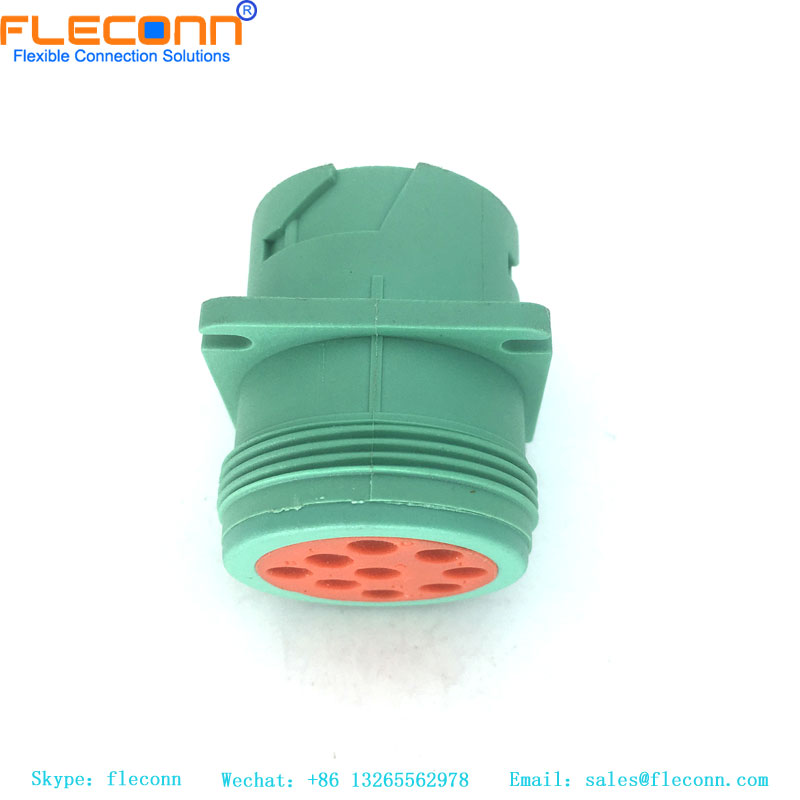 Deutsch HD10-9-1939P-P080, Custodia per terminali maschio, cavo a cavo, 9 posizioni, sigillabile, verde