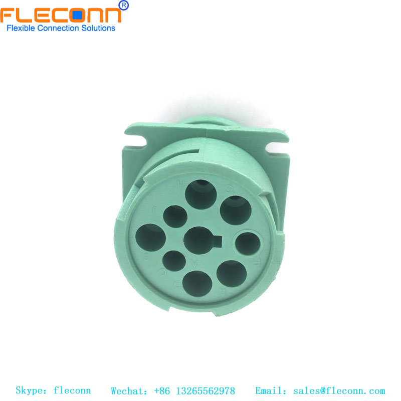 Deutsch HD10-9-1939P-P080, Custodia per terminali maschio, cavo a cavo, 9 posizioni, sigillabile, verde