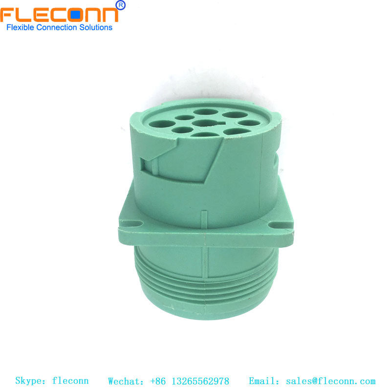 Deutsch HD10-9-1939P-P080, Custodia per terminali maschio, cavo a cavo, 9 posizioni, sigillabile, verde