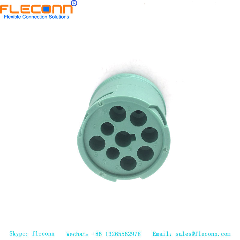 Deutsch HD14-9-1939P-P080 Presa a 9 posizioni, maschio, in linea, posteriore filettata