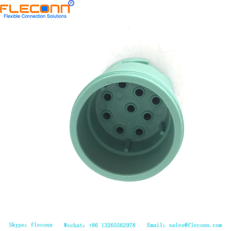 Deutsch HD14-9-1939P-P080 Presa a 9 posizioni, maschio, in linea, posteriore filettata