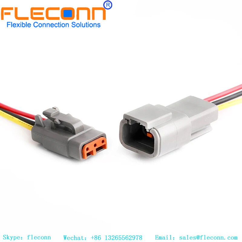 Serie DTM DTM06-3S DTM04-3P del cablaggio del connettore impermeabile della spina elettrica sigillata automobilistica di 3 pin di Deutsch