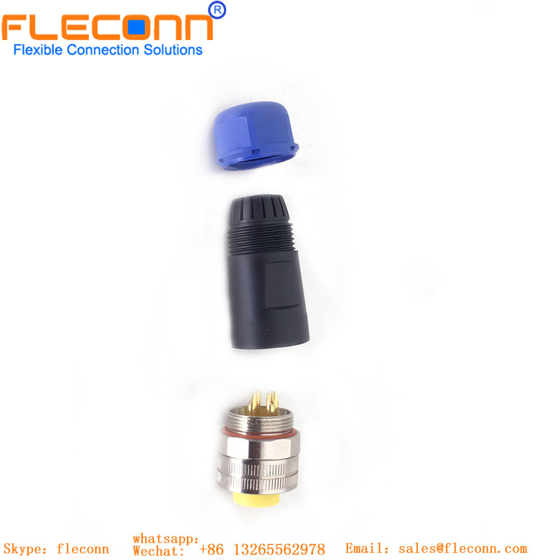 Connettore schermato metallico circolare M12 a 17 pin