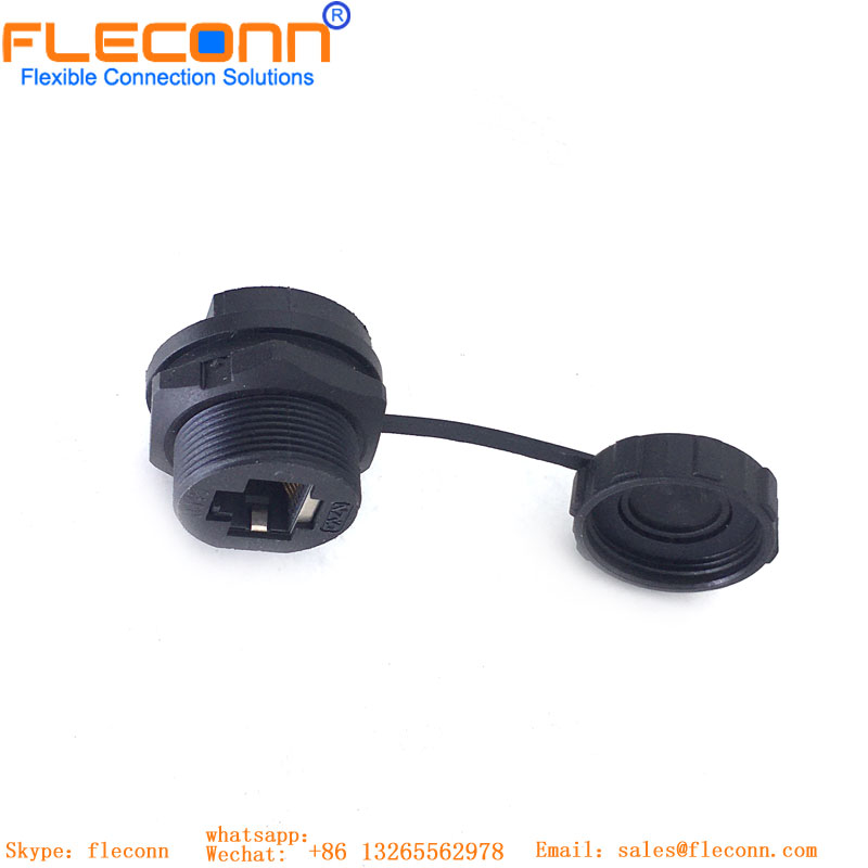 connettore RJ45 impermeabile per montaggio a pannello panel mount rj45 connector waterproof