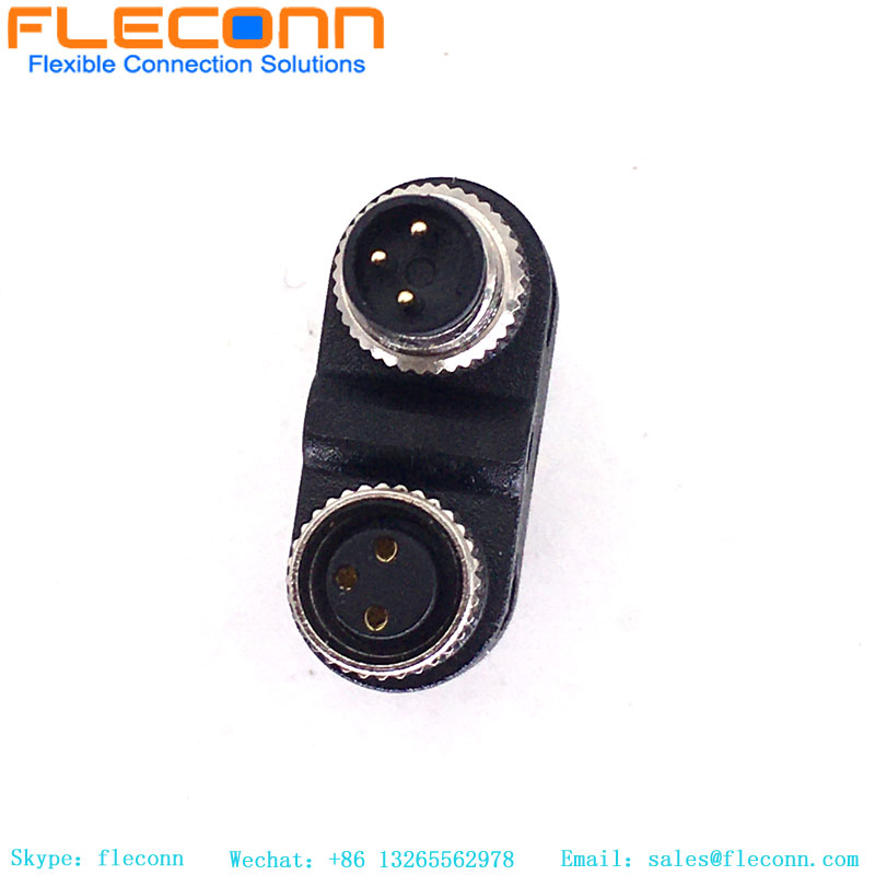 Connettore M8 tipo Y a 3 pin maschio a doppio splitter femmina