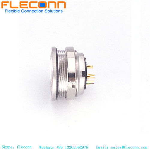 M16 A Codifica connettore femmina per montaggio a pannello con 4 contatti, montaggio posteriore