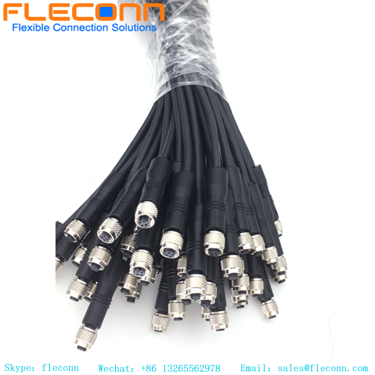 Cavo sensore M5 2 3 4 pin femmina impermeabile IP68, cavi assemblati stampati
