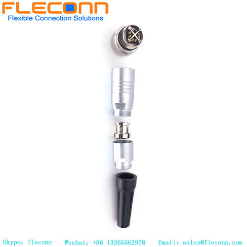 Connettore assemblato in metallo femmina M12