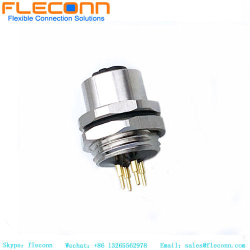 Connettore per montaggio a pannello con codifica D M12 a 4 pin