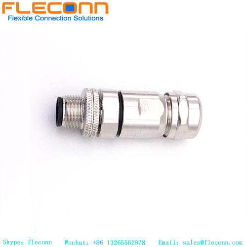 Connettore maschio dritto M12 a 8 poli