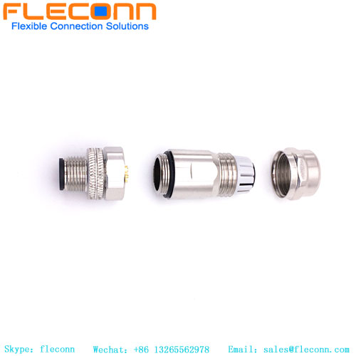 Connettore schermato metallico M12 con codifica A