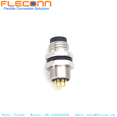 Connettore maschio per montaggio a pannello M8 a 8 pin