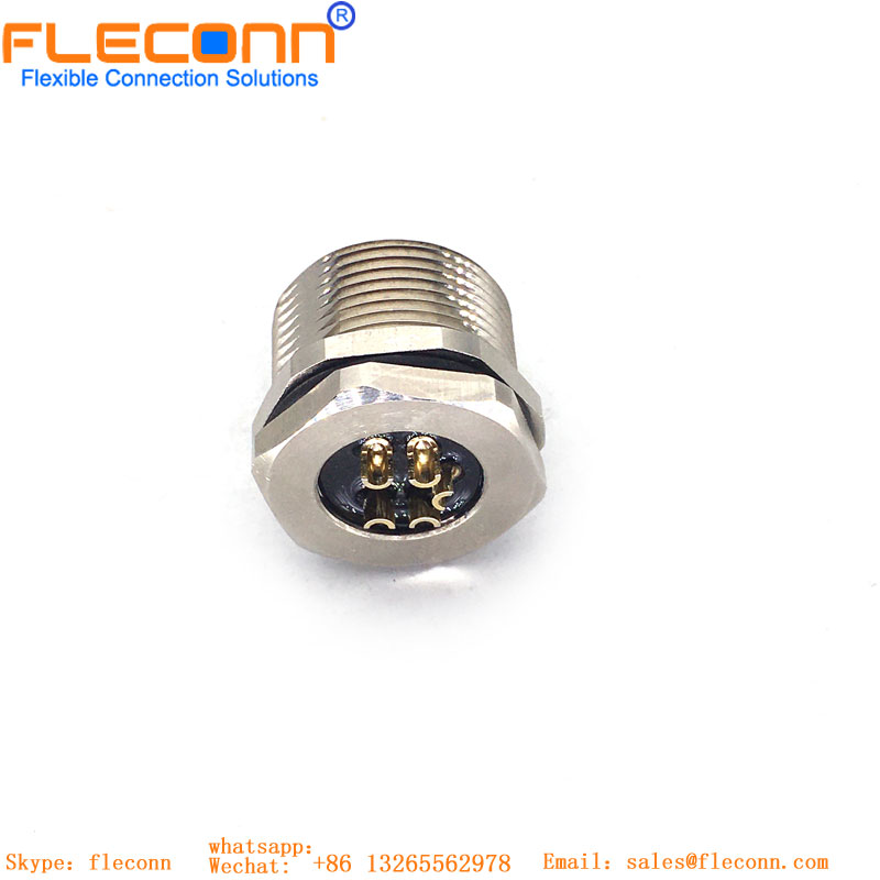 Connettore schermato metallico circolare M12 a 17 pin